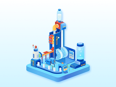 Factory - Milk Packaging design factory game concept isometric manufactory manufacturing vector