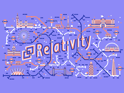 Relativity London illustration london