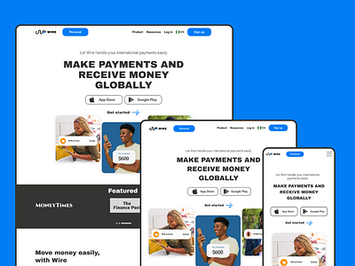 Fintech Landing Page Design branding design figma fintech graphic design landingpage logo mobile app money onboarding responsive responsive design start up ui uidesign uidesiner uiux user interface ux design web design