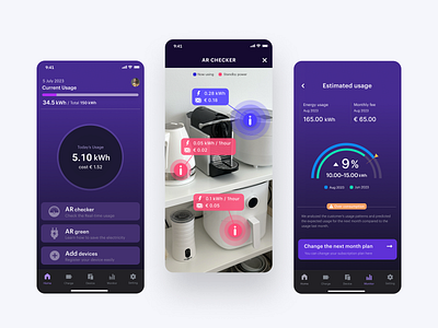 Energy Cloud - Renewable energy subscribe platform app dashboard energy mobile design ui ux uxui watch