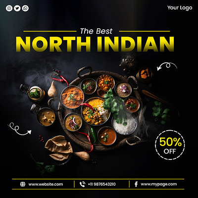 Food Post banner design branding design food post logo north indian photoshop seo social media post