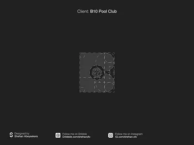 B10 Pool Club Logo Design: Golden Ratio branding graphic design logo