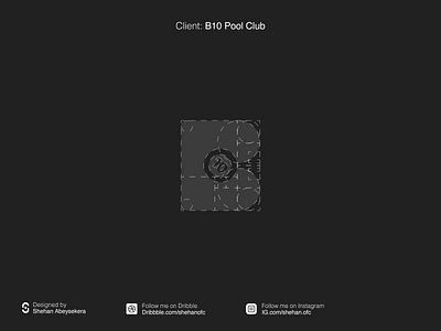 B10 Pool Club Logo Design: Golden Ratio branding graphic design logo