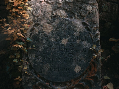 Pirate's Tombstone autumn details moody photography tomb tomb stone united kingdom