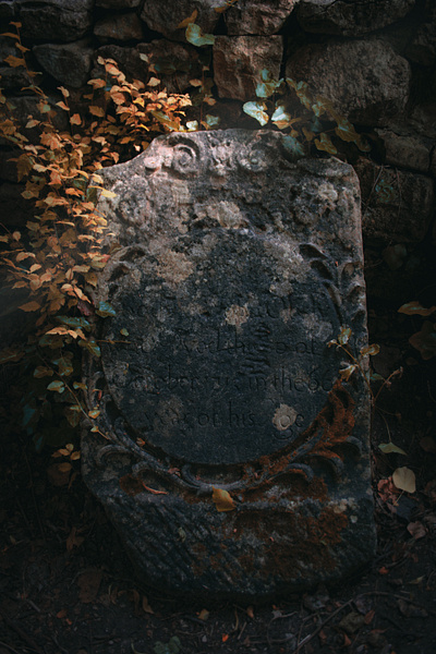 Pirate's Tombstone autumn details moody photography tomb tomb stone united kingdom