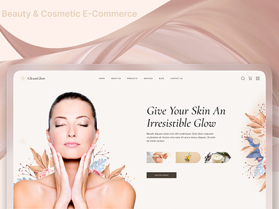 GleamGlow - Beauty & Cosmetic E-Commerce Website Design beauty ecommerce cosmetic ecommerce ecommerce website salon website skincare landing page