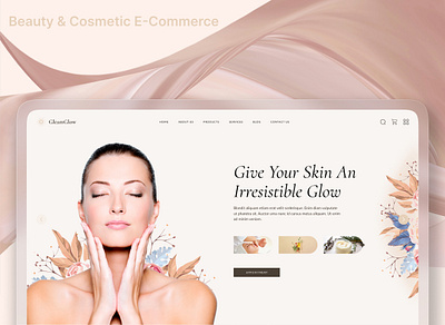 GleamGlow - Beauty & Cosmetic E-Commerce Website Design beauty ecommerce cosmetic ecommerce ecommerce website salon website skincare landing page