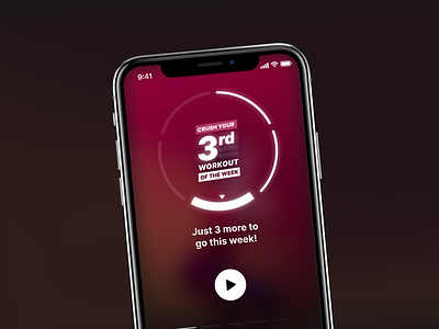 Call-to-workout nudge with streaks app clean design mobile ui ux visual design