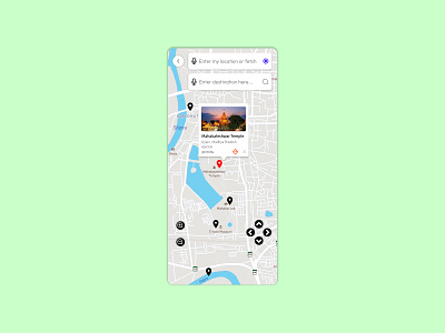Map View- Daily UI Challenge #12 daily ui daily ui challenge drop shadow effect figma google map google map screen map design map screen design map view map view screen mobile map screen ui ui challenge 90 days ui design user interface design