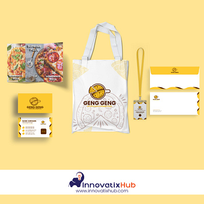 Stationary Design - Geng Geng! advertising advertisingagency brandidentity branding cafe designers digitalagency food freelancing genggeng graphicdesigns grraphicdesigners innovatixhub llogodesigns logo logocustom logos marketing restaurant stationary