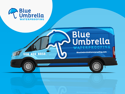 Blue Umbrella | Vehicle Wrap Design advertising blue collar branding clean design graphic graphic design home service logo marketing mockup modern service stankin stankingood stankingooddesign van vector vehicle wrap