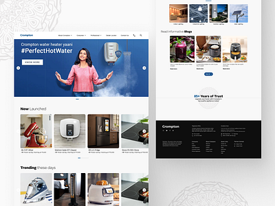 Crompton | Landing Page Redesign branding business graphic design landing page ui uiux ux uxui web design website