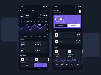 Stock Market App bank banking blockchain finance invest investments money stock trade trading