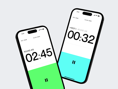Minimalist Boxing Timer app boxe boxing design ios minimal mobile timer ui