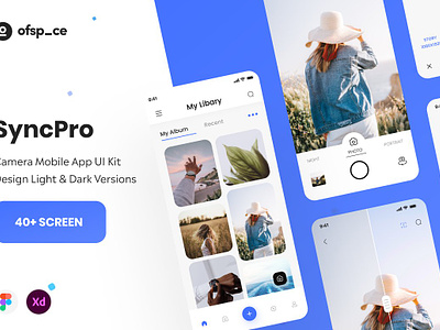 SyncPro-Camera App UI Kit adobe xd figma filter mobile app ofspace photo editor photo effect syncpro syncpro camera app ui kit ui and ux ui kit ui ux