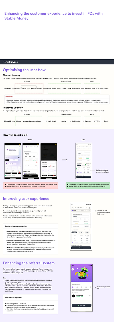 Enhancing the customer experience to invest in FDs - Case study customer experience design figma product product design ui