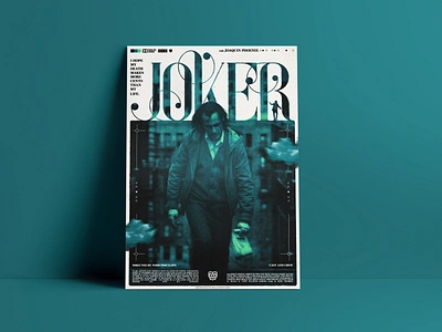 Movie Poster Design l Joker artwork branding design drama film film poster graphic design illustration joaquin phoenix joker movie movie poster photoshop poster poster design poster illustration print thriller todd phillips typography