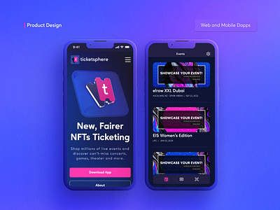Product Design - Ticketsphere's Mobile and Web Dapps blockchain case study design market product product design research