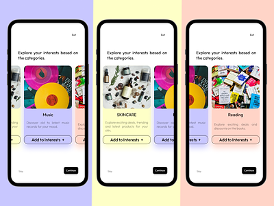 Carousel Horizontal Scrolling- Daily UI Challenge #19 app carousel carousel carousel card carousel design carousel ui carousel ui design daily ui daily ui challenge drop shadow effect figma mobile carousel scrolling carousel ui ui design user interface design