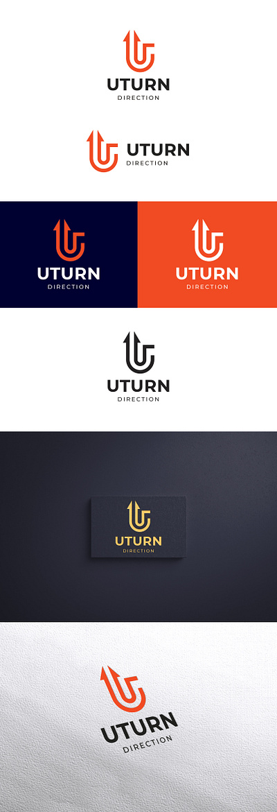 Uturn Logo branding graphic design logo