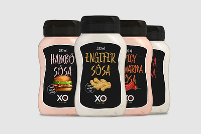 XO Food Packaging branding food graphic design illustration packaging packaging design sauce