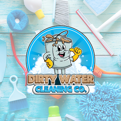 Logo Design for Cleaning Company 🧼🧤🫧 branding bucket bucket logo character design clean clean logo cleaning cleaning co cleaning co logo cleaning logo design dirty water graphic design illustration logo logo design soap soap logo vector water