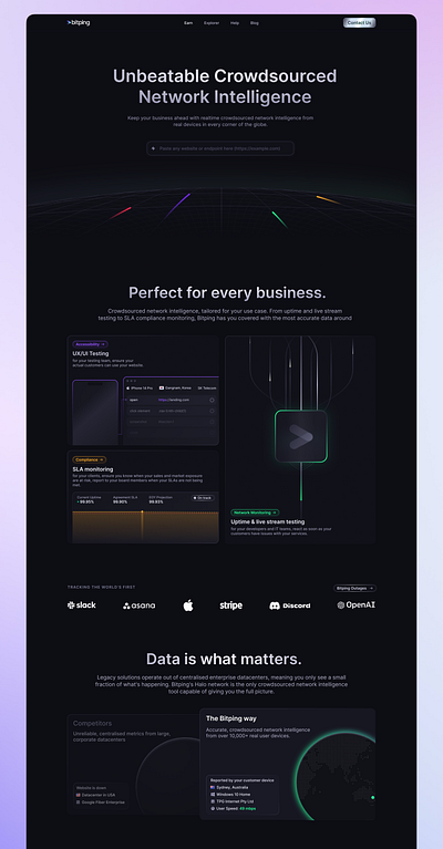 Bitping Landing Page graphic design product design ui design web design