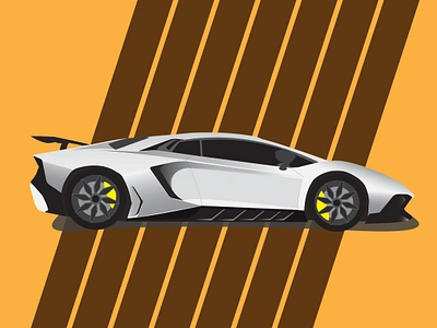 Lamborghini Aventador graphic design illustration