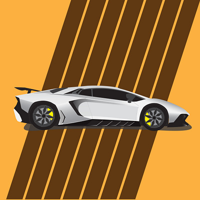 Lamborghini Aventador graphic design illustration