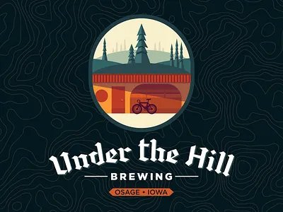 Beer Label - Under the Hill Brewing beer label graphic design illustration