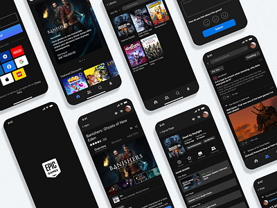 Epic Games Mobile App Concept ui ux