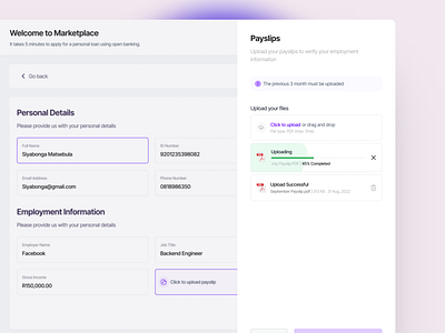 Web Modal Upload- Payslips design product design ui uiux ux