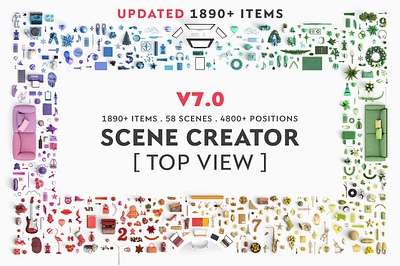 Scene Creators Bundle computer graphic design imac apple iphone ipad living room mock up mockup mock up paper brochure magazine photoshop psd presentation scene creator scene creators bundle top view