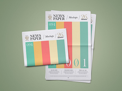 Newspaper Mock-Up Set mockup mockup template news newsletter newspaper mock up newspaper mock up set paper presentation press showcase