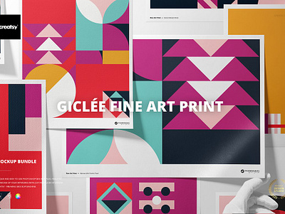 Gicl�e Fine Art Print Mockup Bundle art creatsy customizable designed generator mock up mock ups mockup mockups photoprint photoprints printed smart object surface template