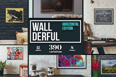 Wallderful - Horizontal Mockups artwork bundle chair desk flower frameless mock up mockup photography poster print set showcase table typography wallderful horizontal mockups