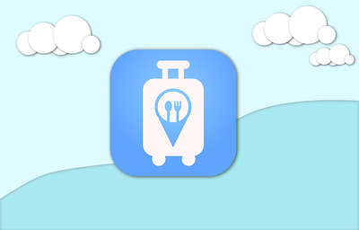 Travel Food App Icon logo ui