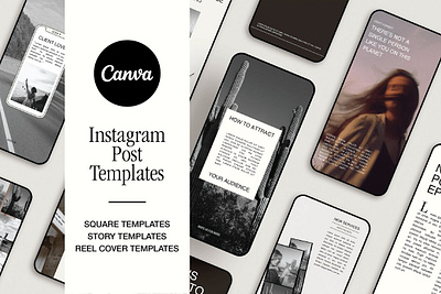 Aesthetic Social Media Templates aesthetic social media templates canva canva instagram canva instagram puzzle canva template instagram carousel instagram post instagram story instagram template reel reels cover story template