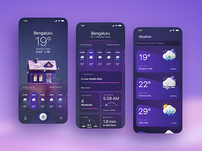 Wheather Mobile App app app design application design design figma design illustration mobile app design mobile application ui ui design ux design