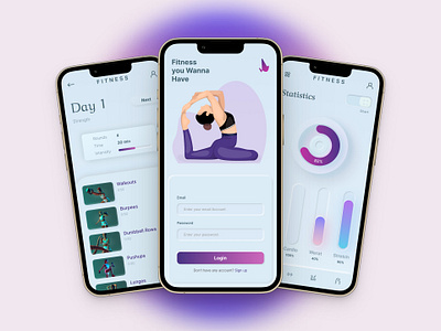 Neumorphism Fitness App appdesign des postli figma figmadesign fitness app mobileapp mobileui neumorphism neumorphism fitness app neumorphismui productdesign ui uidesigner uiinspiration uiuxtips visualdesign websitedesign