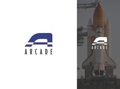 ARCADE SPACE SYSTEM branding design graphic graphic design logo monogram rocket shuttle space