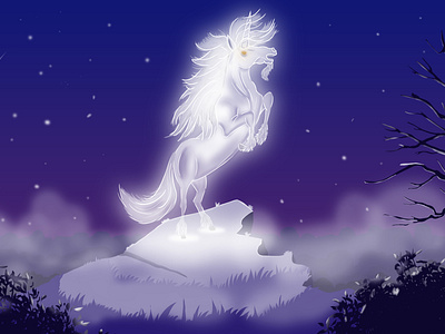 Unicorn concept art illustration noaiart simple story