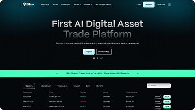 AI Crypto UI Design ai crypto landing page ui web design