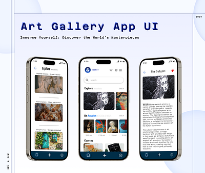 Art Gallery app UI app design app design template art gallery app design mockups mockups ui ui design inspiration ui ux ux design