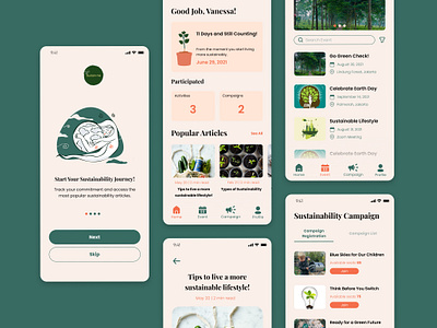 Sustain me - Sustainability App app sustainablity ui