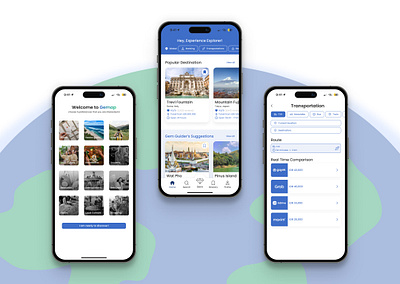 Gemap - Travel Guide Personalized App app gem travel ui