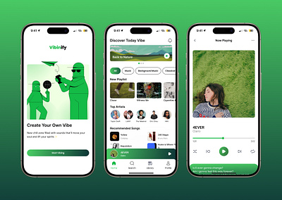 Vibinify - Music App app music ui