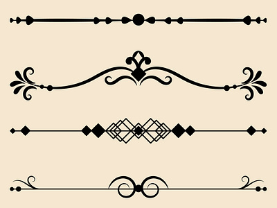 Decorative Vintage Flourish Page Divider border frames decorative decorative elements doodle floral flourish lines graphic design illustration ornate page divider svg vector vintage lines