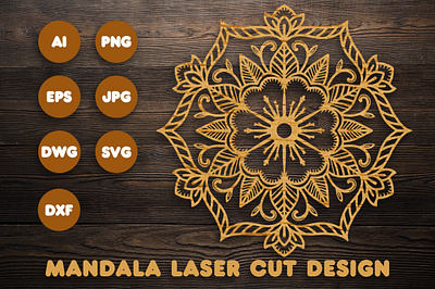 3D Flower Mandala Svg Files for Cricut doodle floral flower graphic design illustration mandala svg vector