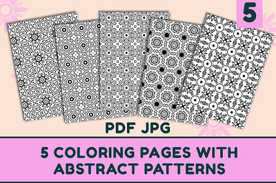 Abstract Pattern Coloring Page for Adults abstract pattern adult coloring pages coloring pages design graphic design illustration pattern
